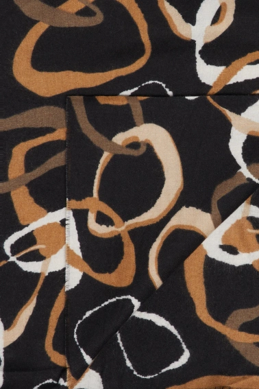 Szal z wzorem czarny