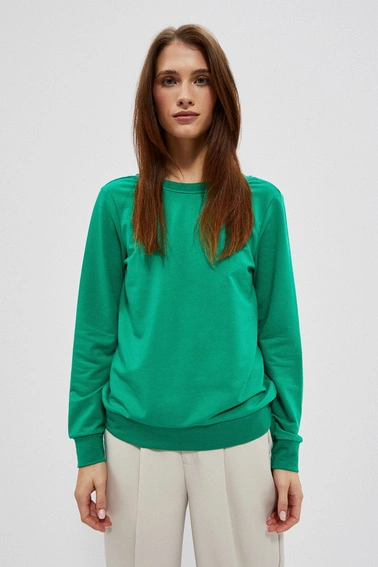 Bluza z dekoltem na plecach zielona