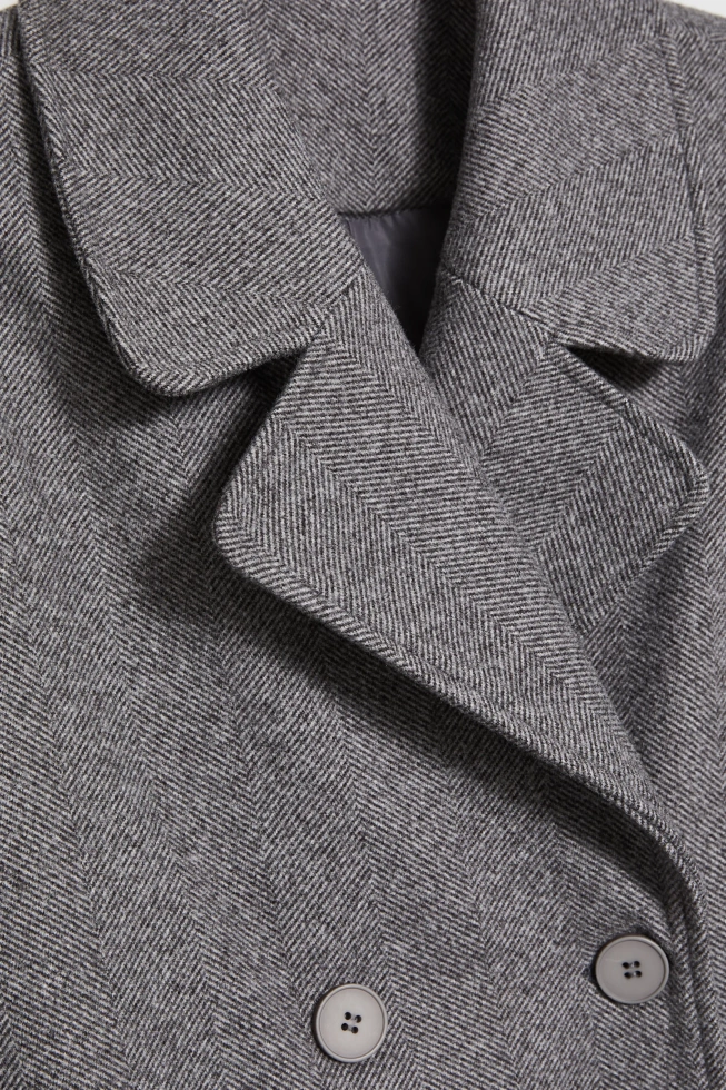 Płaszcz z paskiem szary