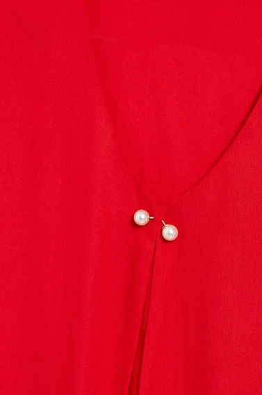 Wiskozowa koszula czerwona