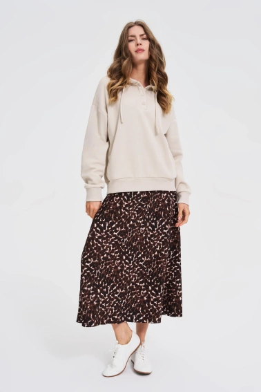 Bluza z kapturem beżowa