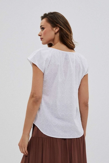 Bawełniana bluzka koszulowa biała