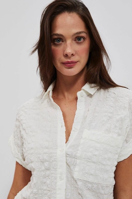 Koszula z kieszonką biała
