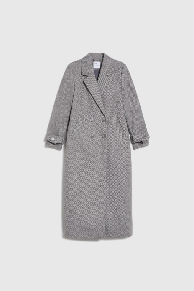 Długi płaszcz szary