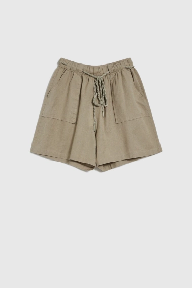 Luźne szorty oliwkowe