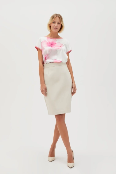 Bluzka z nadrukiem różowa