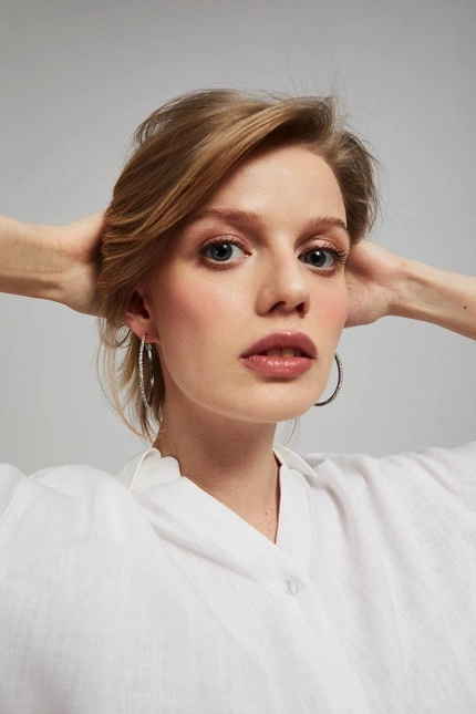 Kolczyki koła z cyrkoniami w kolorze srebrnym