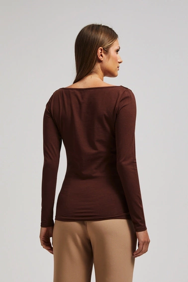 Dopasowana bluzka z długimi rękawami