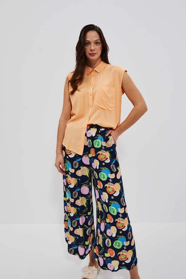 Koszula z kieszonką brzoskwiniowa