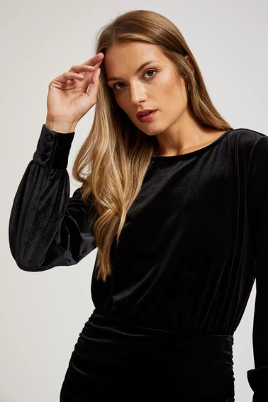 Welurowa sukienka mini