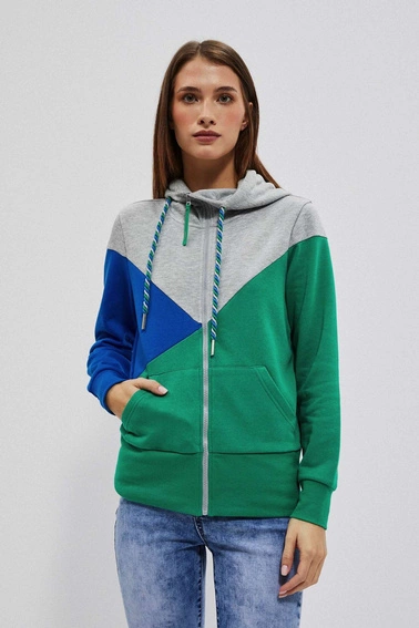 Bluza z kapturem zielona