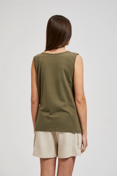 Top z aplikacją oliwkowy