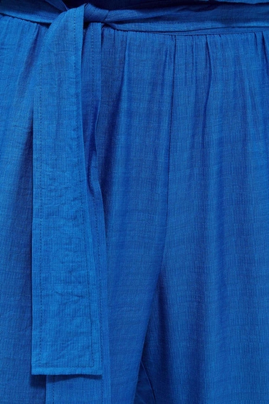 Spodnie z szerokimi nogawkami lazurowe