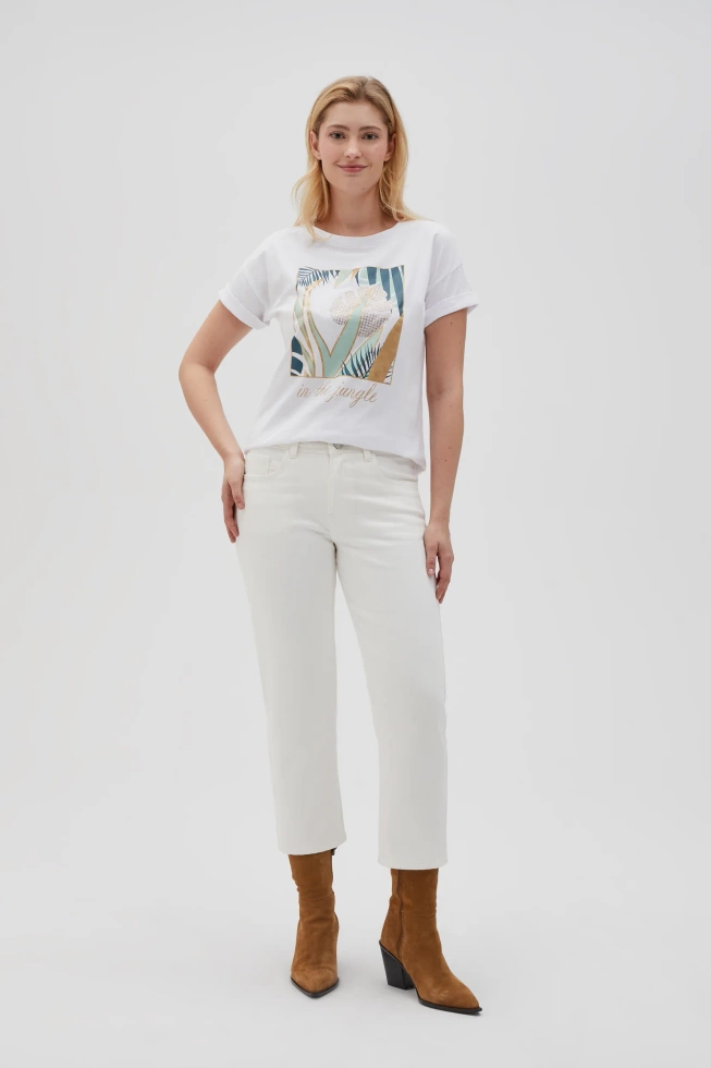 T-shirt z nadrukiem biały