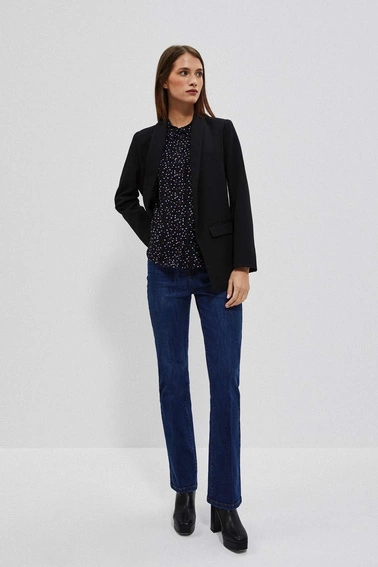 Gładka marynarka czarna