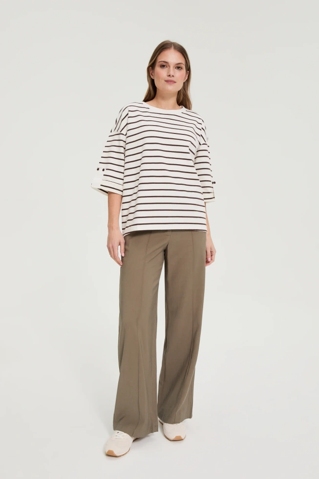 Bluza w paski biała