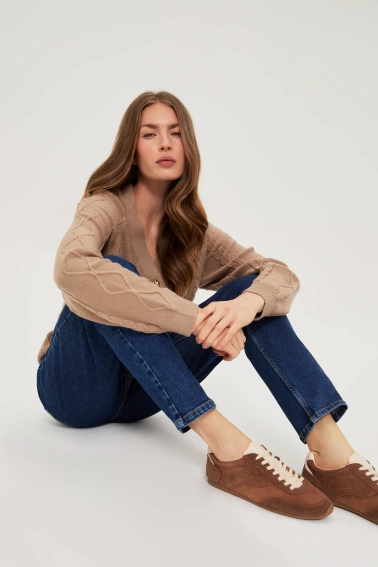 Jeansy z paskiem granatowe