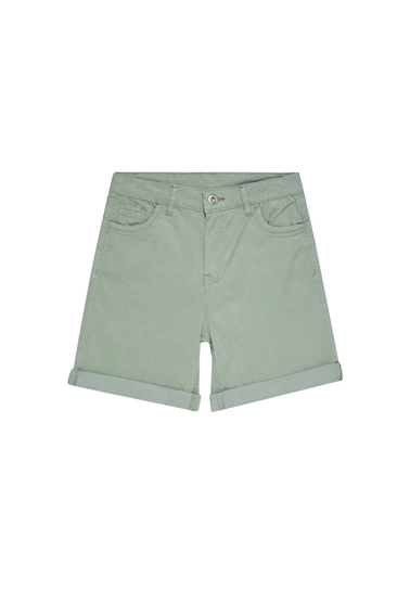 Szorty lyocell pistacjowe