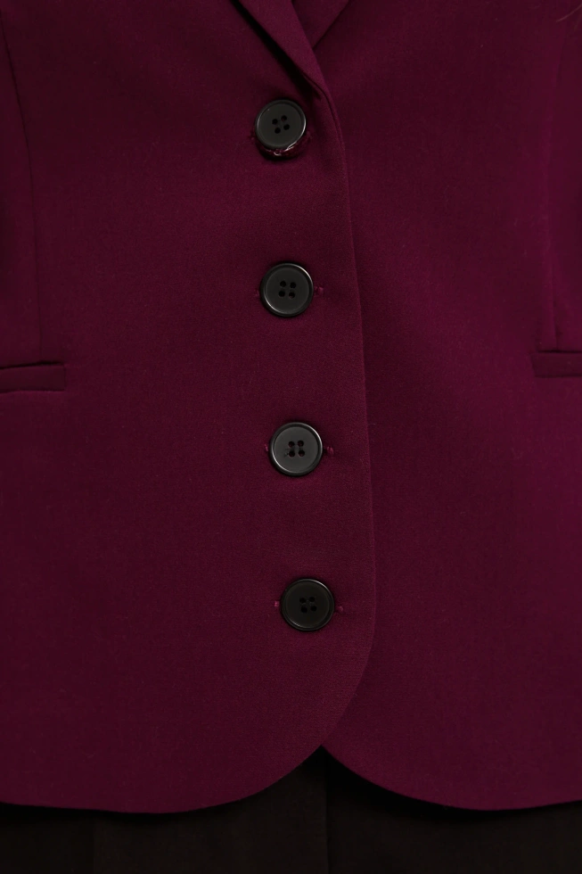 Krótka marynarka burgundowa