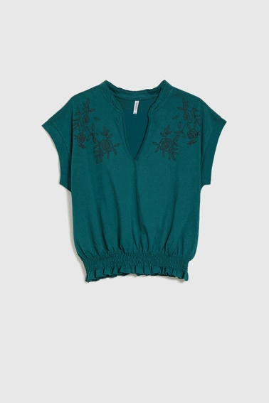 Bawełniana bluzka zielona