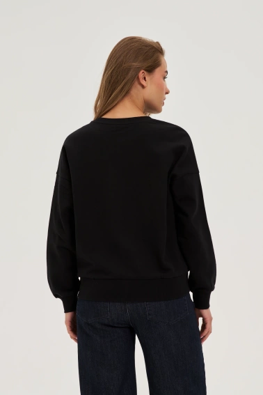 Bluza z napisem czarna