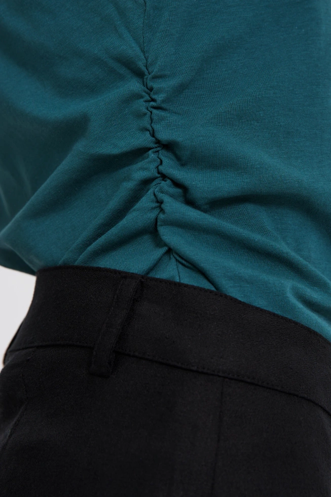 Top z bawełny zielony