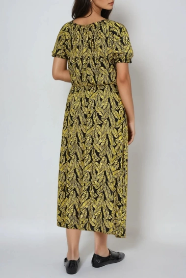 Sukienka z wiskozy żółta