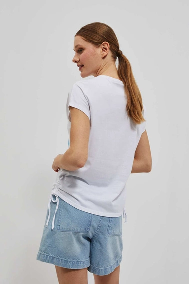 T-shirt z nadrukiem meduzy biały