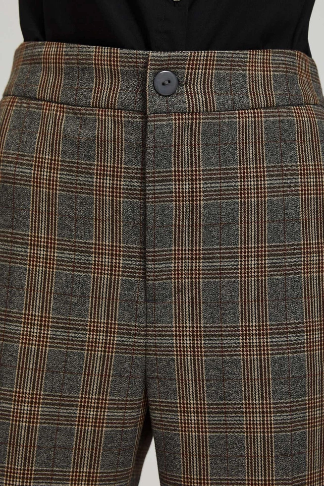 Spodnie w kratę szare