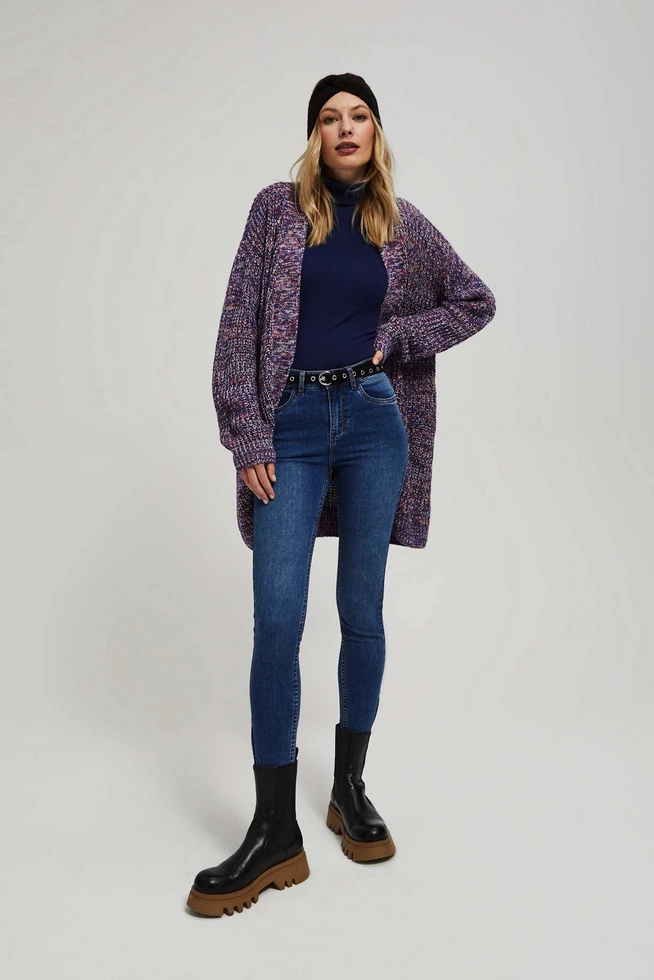 Długi kardigan wielokolorowy