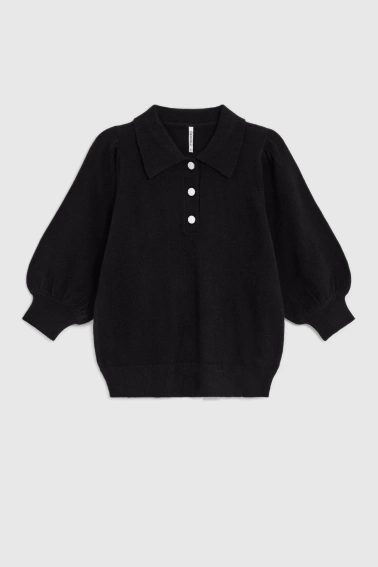 Sweter z kołnierzykiem czarny