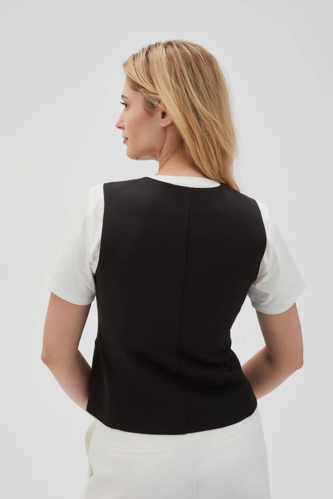 Garniturowa kamizelka czarna