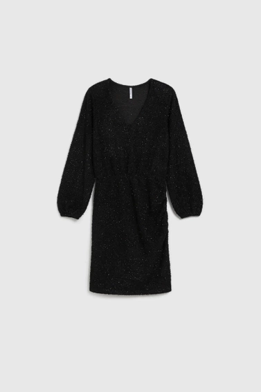 Sukienka z metaliczną nitką czarna