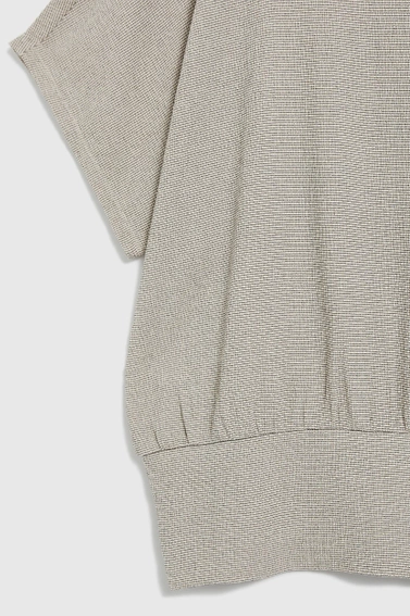 Bluzka z luźnymi rękawami beżowa