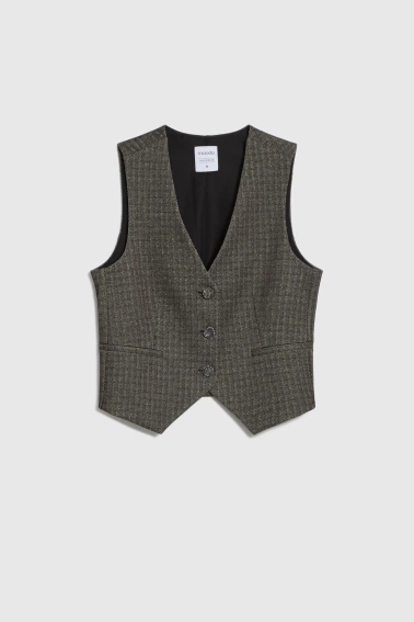 Elegancka kamizelka ciemnobeżowa