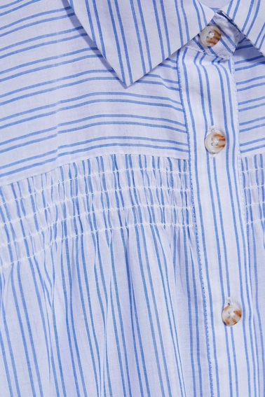 Koszula w paski biało niebieska