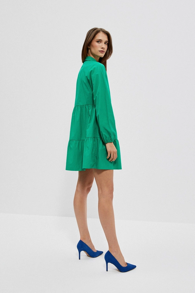 Koszulowa sukienka zielona