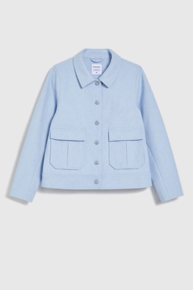 Krótka kurtka błękitna