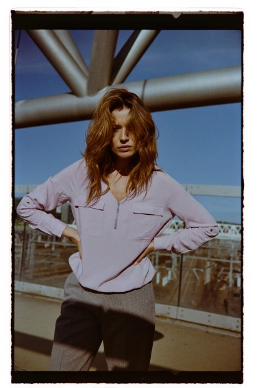 Koszula z wiskozy różowa