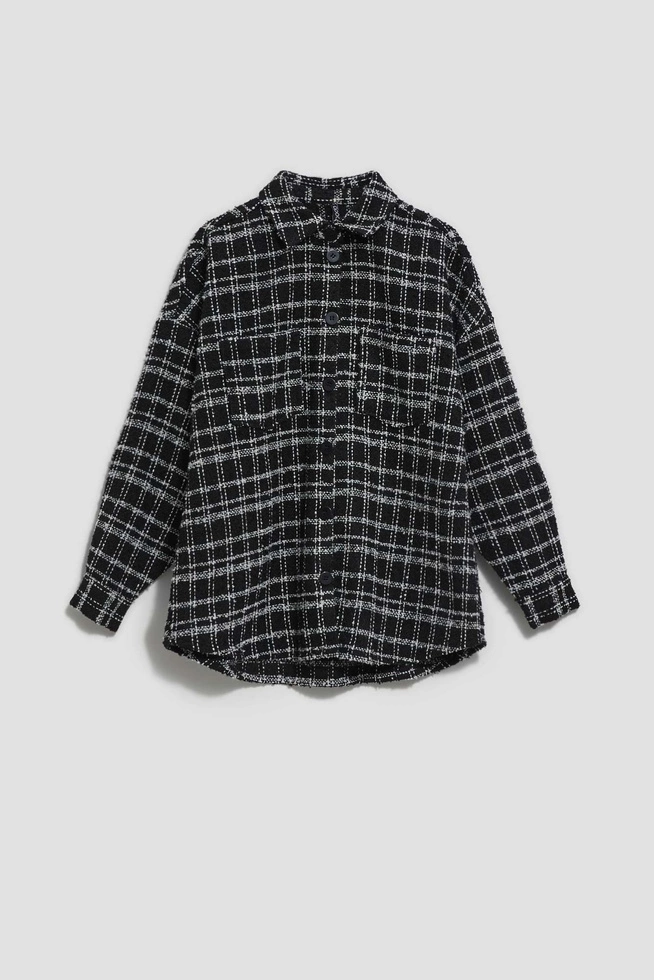 Koszula w kratę czarna