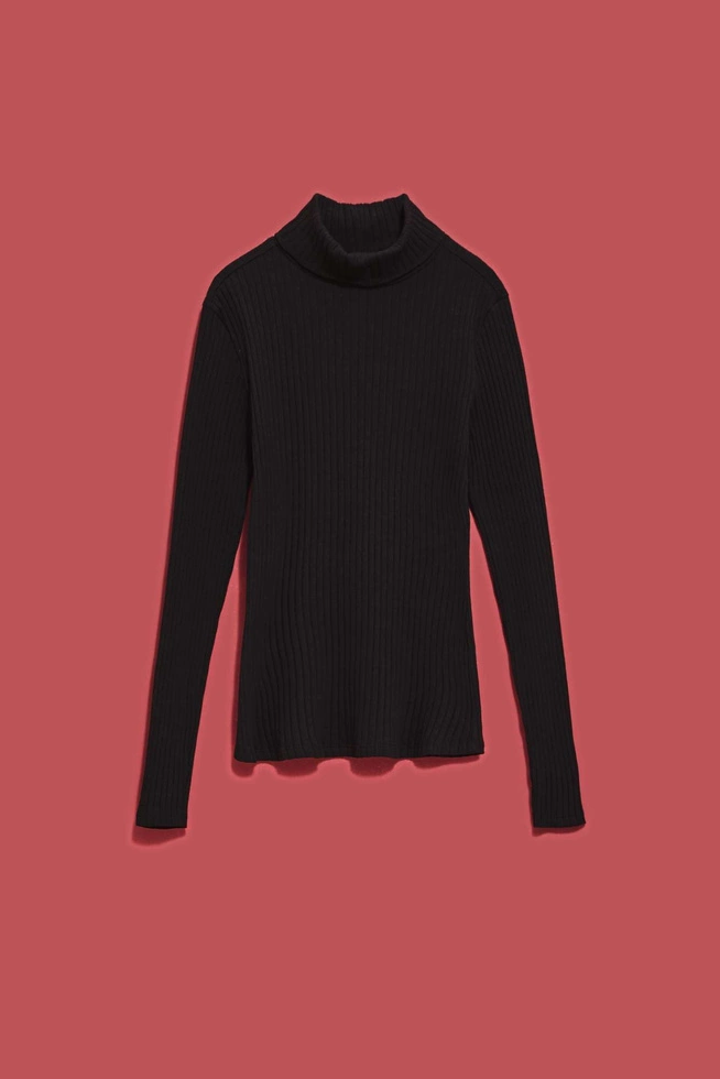 Bawełniany golf czarny