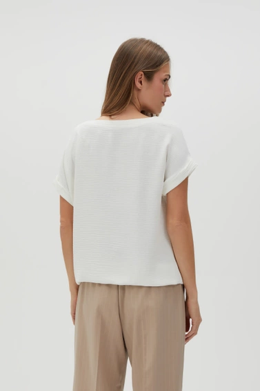 Koszula z krótkimi rękawami biała 