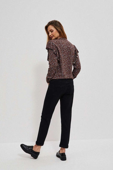 Jeansy czarne z prostą nogawką