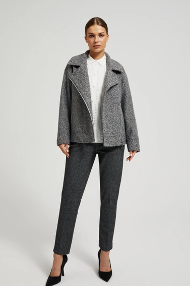 Kurtka zapinana na zamek szara