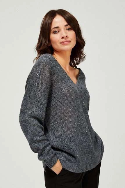 Sweter z cekinami