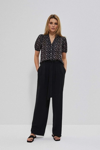 Koszula z krótkim rękawem czarna