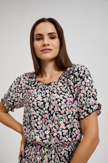 Sukienka midi w drobne kwiaty