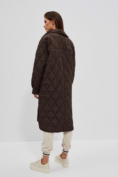 Długa pikowana kurtka