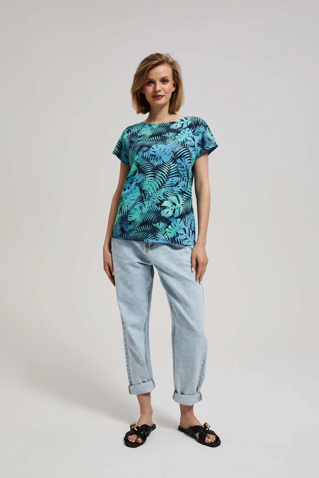 T-shirt z tropikalnym wzorem
