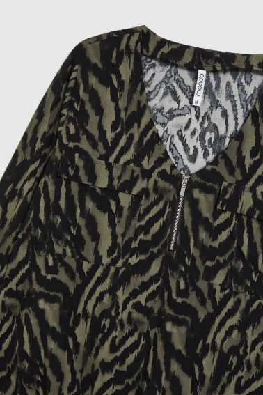 Koszula z wiskozy oliwkowa 